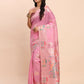 Shree Shyam Fashion Linen Cotton Pink Saree