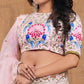Jyoti Fashion Exclusive Baby Pink Silk 3MM Sequins with Jari & Thread Embroidery Lehenga Choli with Dupatta | Swadesiicart