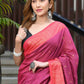 Beatitude Pink Cotton Banarasi Saree | Swadesiicart