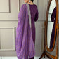 Partywear Designer Viscose Silk Wine Stitched Suit With Dupatta - Tanisha | Swadesiicart