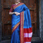 Very Much Indian Handloom Cotton Viscose Ilkal Saree - Royal Blue | Swadesiicart