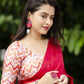 Red Silk Blend Ethnic Motifs Saree with Unstitched Blouse - Hiral Fashion | Swadesiicart