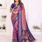Aastha Fashion Purple South Soft Silk Zari Weaving Saree