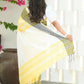 Beatitude Yellow Cotton Jacqaurd Border Tangail Handloom Saree
