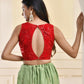Amodini Designer Studio Red Cutdana Sequined Sleeveless Padded Blouse