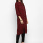 NOZ2TOZ Women's Dark Purple Color Rayon Straight Kurta Only - Swadesiicart