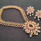 Pink & Blue AD Bridal Necklace Set