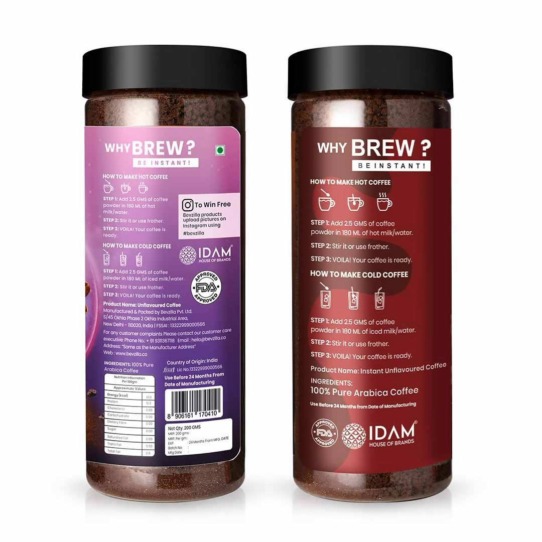 Bevzilla Chocolate & Mocha + Dark Wish Coffee Powder | Swadesiicart