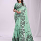 Shree Shyam Fashion Kashira Rama Green Linen Cotton Saree