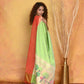 Very Much Indian Handloom Pure Cotton Paithani Dupatta - White | Swadesiicart