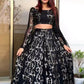 Jyoti Fashion Women's Black Faux Georgette Sequins with Thread Embroidered Designer Lehenga Choli Set | Swadesiicart