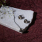 Dual Tone Kundan Maang Tikka with Earrings Jewellery Set (silver) - Ruby Raang - Swadesiicart