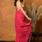 Very Much Indian Pure Mul Cotton Handloom Saree - Red | Swadesiicart
