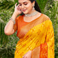 Shree Shyam Fashion Pochampalli Silk Yellow Saree