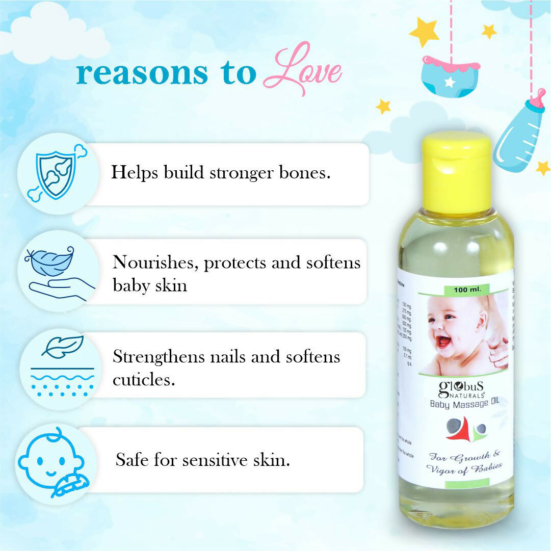 Globus Naturals Baby Massage Oil | Swadesiicart