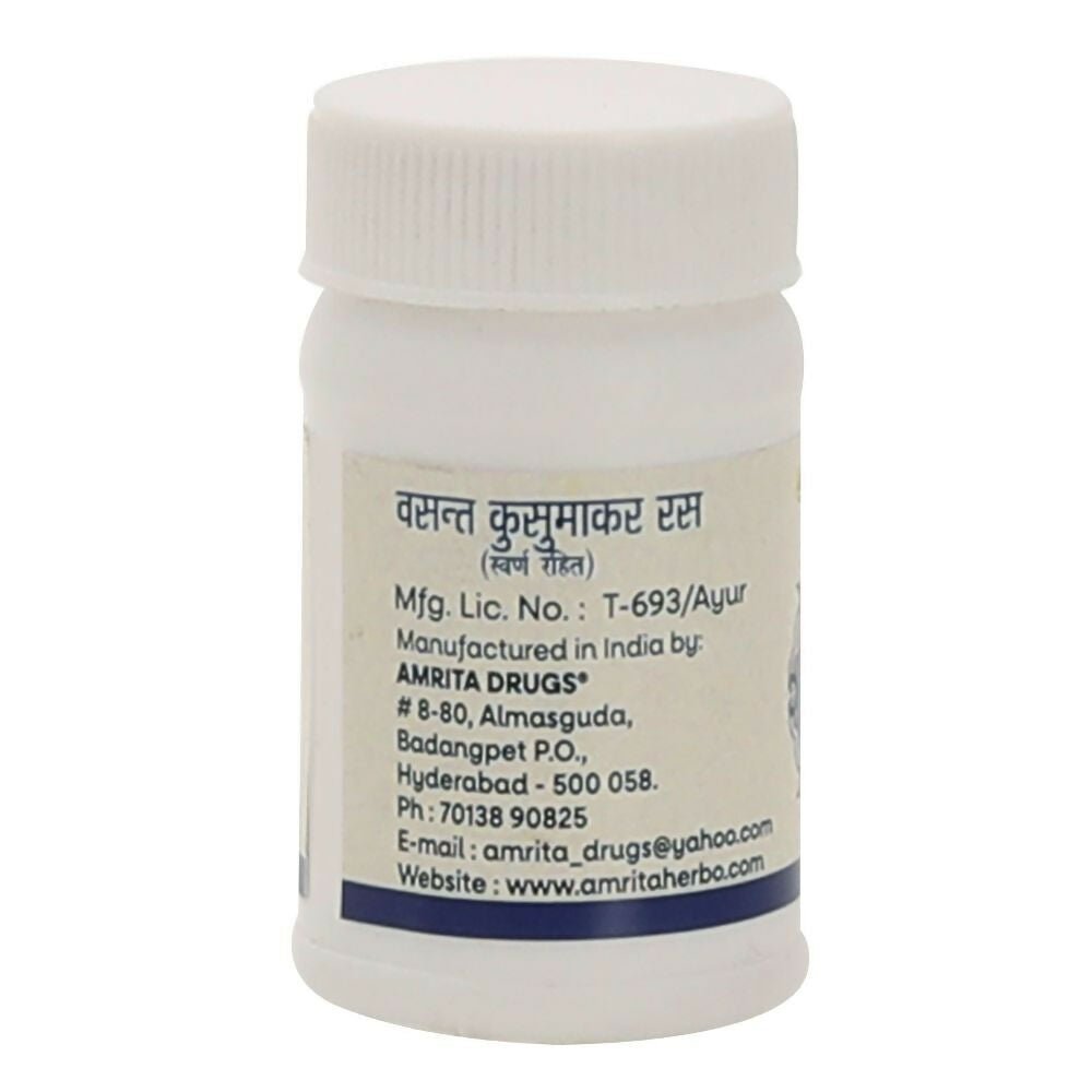 Amrita Vasant Kusumakar Ras (Swarna Rahit) Tablets - Swadesiicart