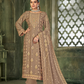 Beige Viscose Pasmina Mina Work Kurta & Bottom with Dupatta - Natasha