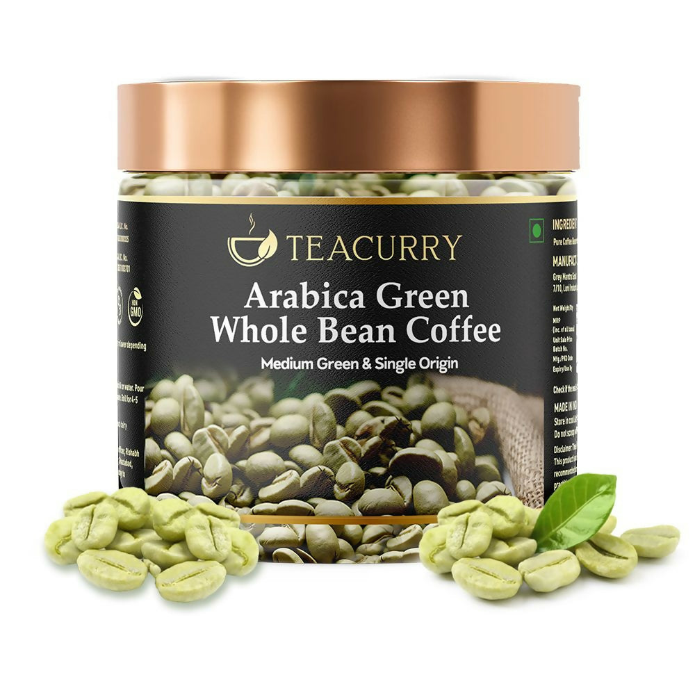 Teacurry Arabica Green Coffee Bean (Raw Whole Beans, 100% Arabica, Unroasted) - Teacurry