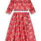Ahalyaa Girls Floral Printed Velvet Ready to Wear Kids Lehenga Choli | Swadesiicart