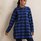 trueBrowns Blue Check Winter Top | Swadesiicart