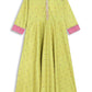 Ahalyaa Girls Printed A-Line Velvet Maxi Kids Ethnic Dress | Swadesiicart