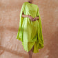 InWeave Lime Green Rayon Cowel Style Kaftan - Swadesiicart