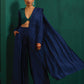 trueBrowns Blue Silk Palazzo Stitched Saree | Swadesiicart