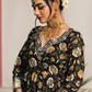 Pomcha Jaipur Roop Rang Hand Block Anarkali Set | Swadesiicart