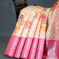 Shades of Cream Colour Floral Design Banaras Semi Silk Saree By Gayathri Reddy Designer Studio | Swadesiicart