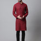 Even Apparels Maroon Solid Kurta With Band Collar | Swadesiicart