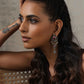 trueBrowns Silver Tone Handpainted Dangle Earrings - Swadesiicart