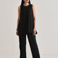 trueBrowns Black Sleeveless Co-Ord Set - Swadesiicart