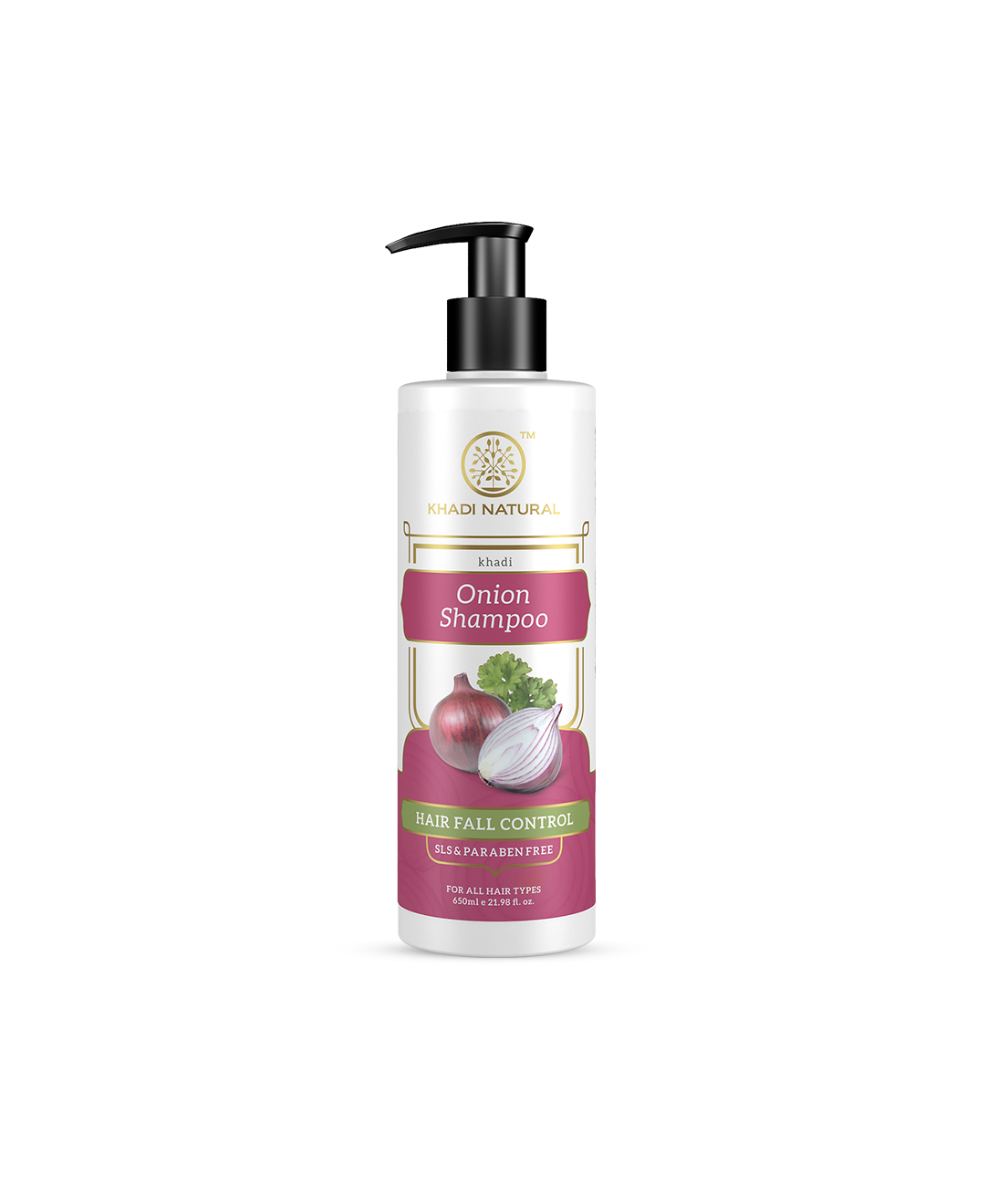 Khadi Natural Onion Shampoo For Hair Fall Control SLS & Paraben Free – 650ml