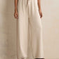 trueBrowns Ivory Woollen Flared Pants | Swadesiicart