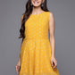 Ahalyaa Boat Neck Printed Embellished Tunic | Swadesiicart