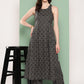 InWeave Women's Black Bandhej Print Raisa Back Detial Long Coords Set - Swadesiicart