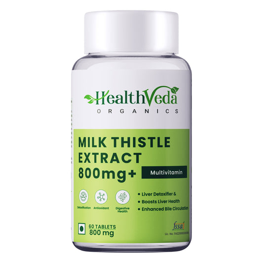 Health Veda Organics Milk Thistle Tablets - Swadesiicart