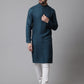 Even Apparels Green Kurta With Band Collar | Swadesiicart