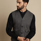 Even Apparels Men's Grey Woolen Waistcoat With Patch Pocket | Swadesiicart