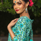 Pomcha Jaipur Morni Hand Block Cotton Anarkali Set | Swadesiicart