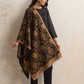 trueBrowns Brown Floral Reversible Woollen Stole | Swadesiicart
