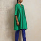 trueBrowns Bright Green Silk Kurta Co-ord Set - Swadesiicart