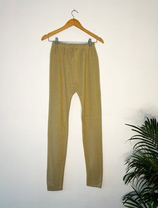 trueBrowns Beige Wollen Legging | Swadesiicart