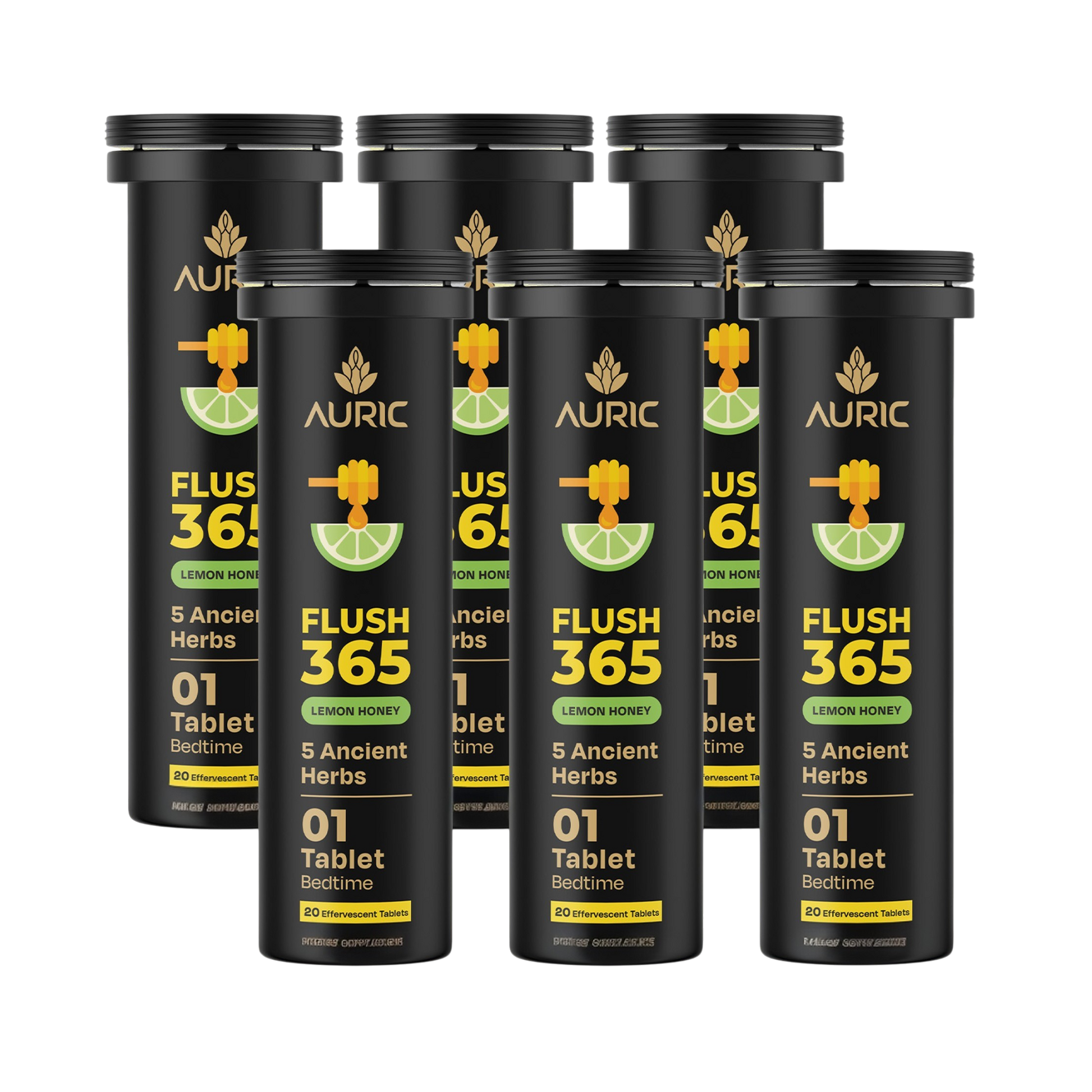 Auric Flush365 Tablets | Honey Lemon Flavour