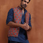 trueBrowns Men's Rust Printed Reversible Nehru Jacket | Swadesiicart