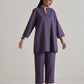trueBrowns Plum Purple Relaxed Fit Co-Ord Set - Swadesiicart