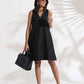 trueBrowns Black Slub Dress | Swadesiicart