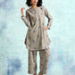 trueBrowns Sage Printed Velvet Co-Ord Set - Swadesiicart