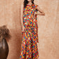 InWeave Women's Multi Color Trangle Skirt Saree - Swadesiicart
