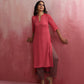 trueBrowns Red Modal Straight Fit Kurta Set | Swadesiicart